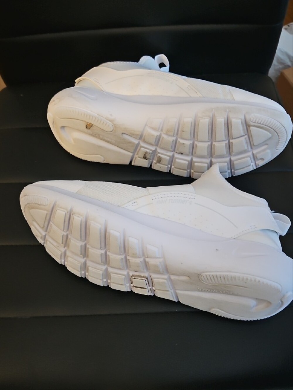 Youth Nike White Slip-On Sneakers with Elastic Strap - Picture 7 of 7